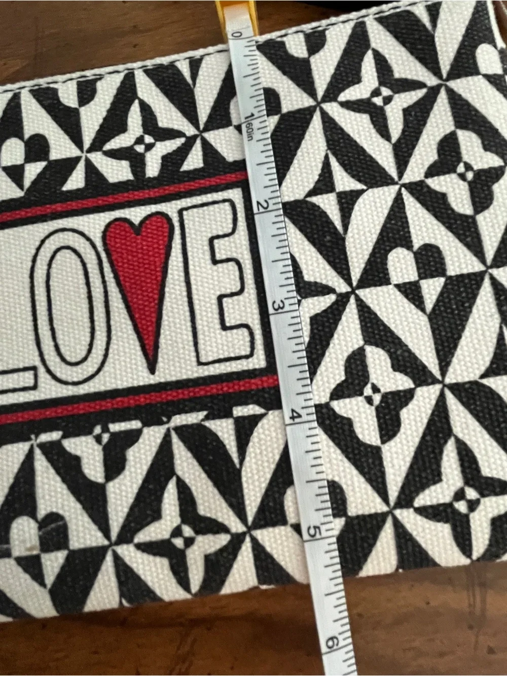 Brighton Fashionista Tom Clancy Love Clutch Pouch Black White Zipper